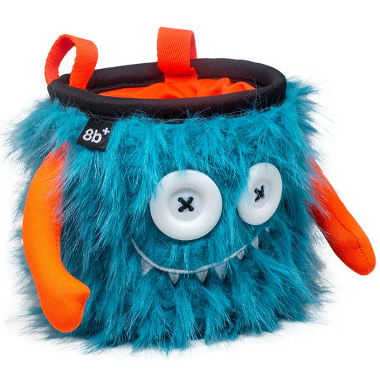 Gustav 8B+ Chalk bag - in blue fur design with orange arms