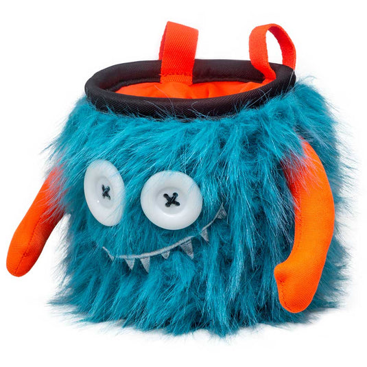 Gustav 8B+ Chalk bag - in blue fur design with orang arms