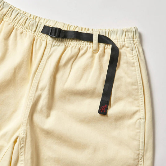 Gramicci G-Short in lemon close up of waist