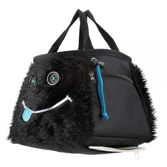 8b+ Hector Chalk Bucket in Black Fur design with boulder guidebook in base pocket