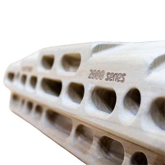 Wooden Training Hangboard - Beastmaker 2000 - with various handholds