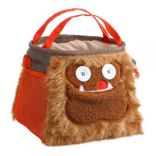 8B+ Louie Chalk Bucket with orange fur design with mesh pocket