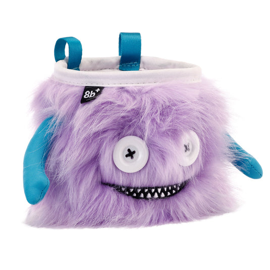 8B+ Lilly Chalk Bag - purple fur design with monster teeth