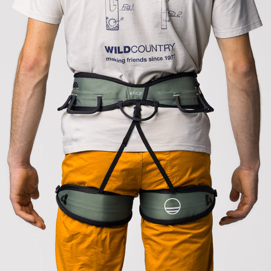 Wild Country Session 2.0 Men's Cimbing Harness - worn by model facing back