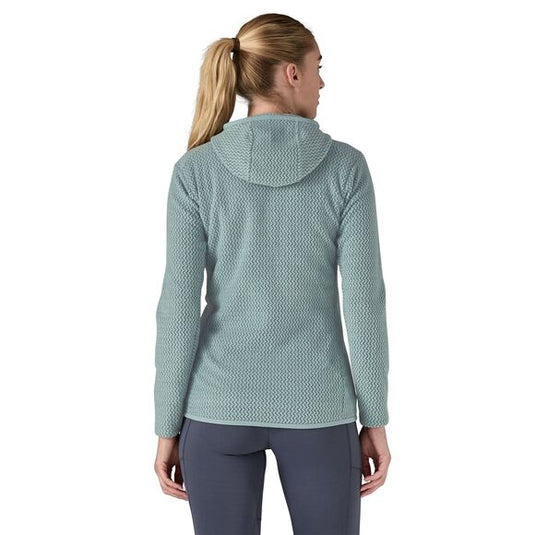 Women's R1® Air Full-Zip Hoody - Thermal Blue - worn by model facing away