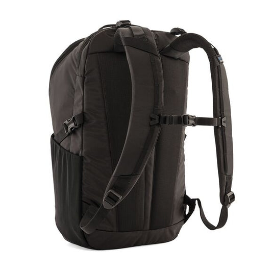Patagonia Refugio Day Pack 30L from rear showing straps and sternum strap in black