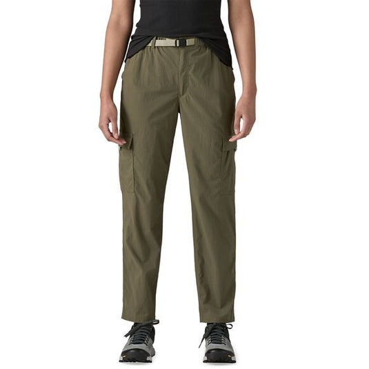 Patagonia Womens Outdoor Everyday Cargo Pants in Basin Green worn by model