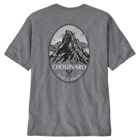Patagonia Mens Chouinard Crest Pocket Responsibili-Tee® in gravel heather