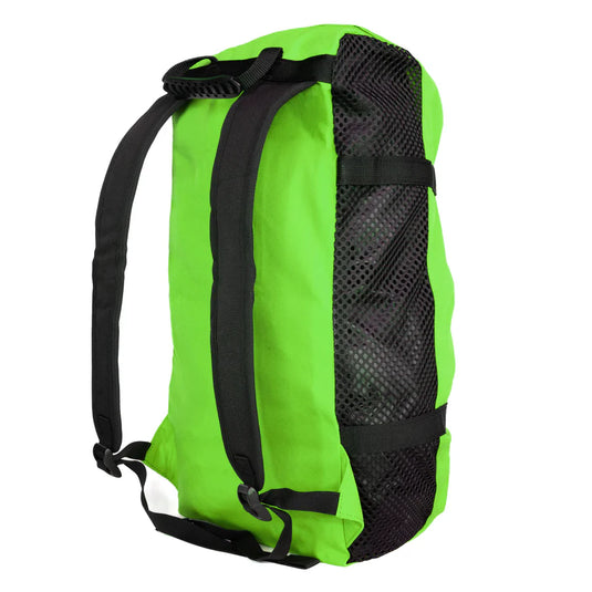 Psychi Rope Bag - Green - back pack straps shown