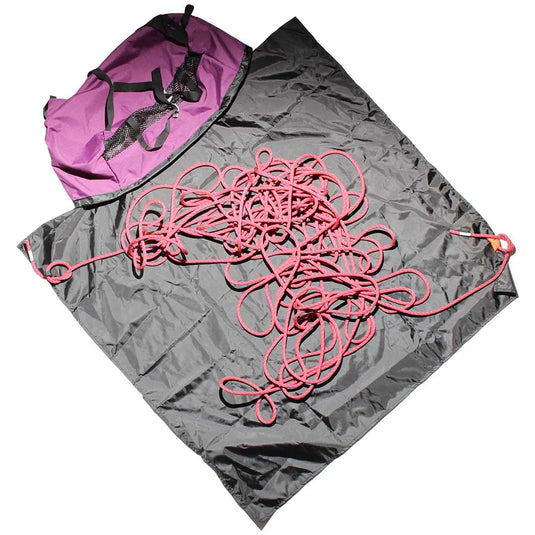 Psychi Rope Bag - Purple - with rope tarp laid out