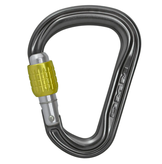 DMM Phantom HMS carabiner screwgate in titanium and lime