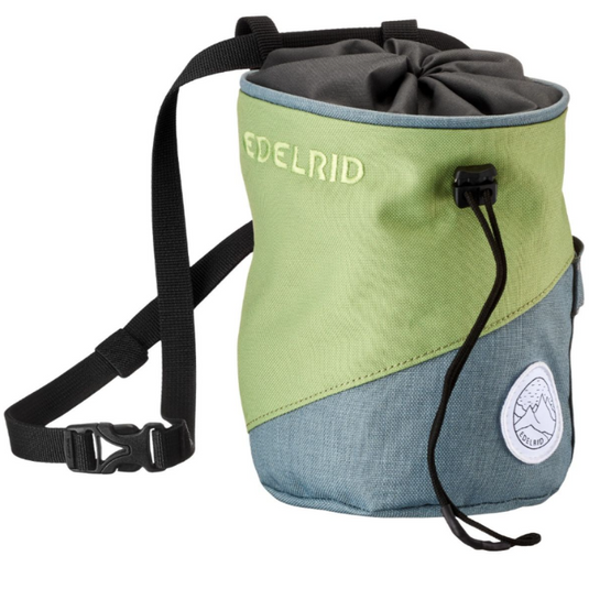 Edelrid Monoblock chalk bag in Stoneblue grass