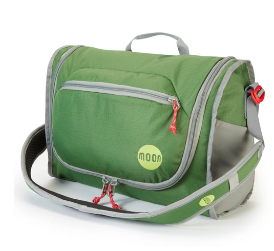 Moon Bouldering Bag - Green in shoulder style