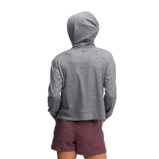 Black Diamond Circuit Midlayer Hoody in anthracite worn by model facing away