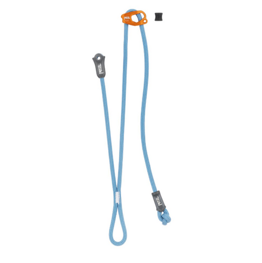 Petzl Dual Connect Adjust - with blue rope and orange adjust
