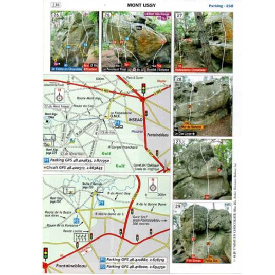 Font Bloc Volume 2 : Top Secret Jingo Wobbly - fontainebleau bouldering climbing guidebook - boulders in mont ussy