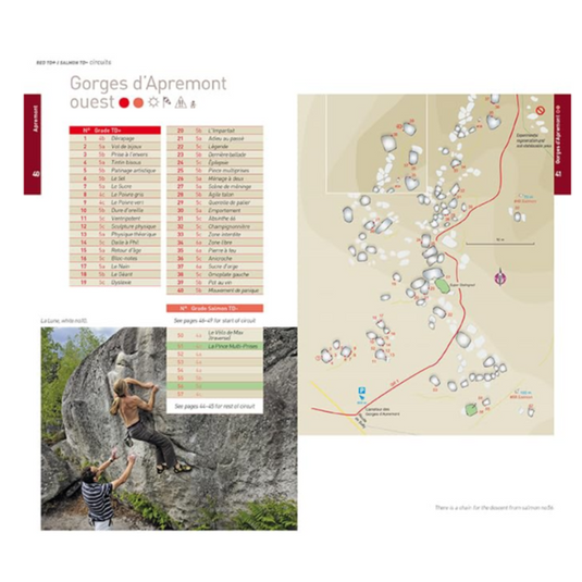 Fontainebleau Climbs (3rd Edition) - Bouldering Guidebook in fontainbleau - Gorges d'apremont ouest