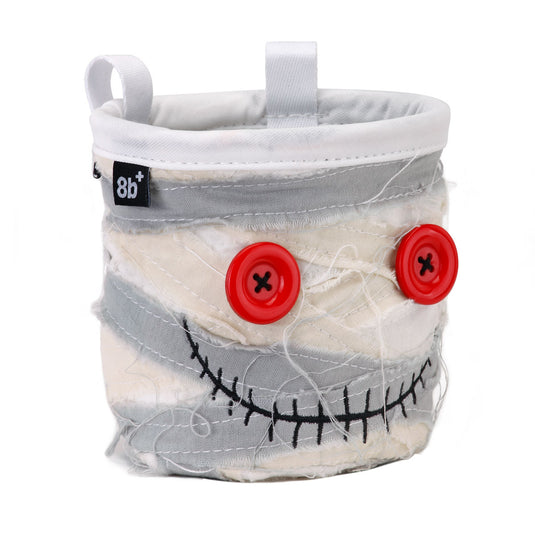 8B+ Stan chalk Bag in Mummy/Bandage design with stitched mouth and red eyes