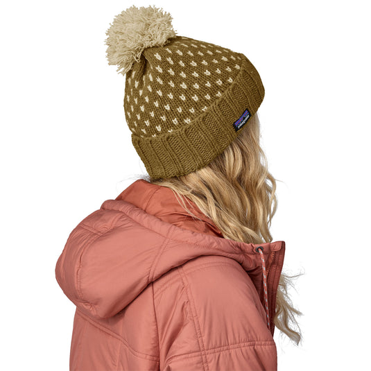 Patagoina Snowbelle Beanie worn by model facing away