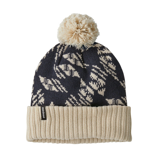Patagoina Powder Town Beanie in Synched Flight- Smolder Blue