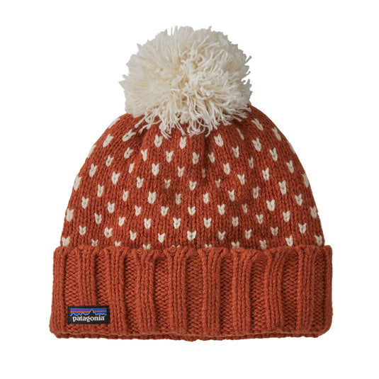 Patagonia Snowbelle beanie in offset dot burnished red