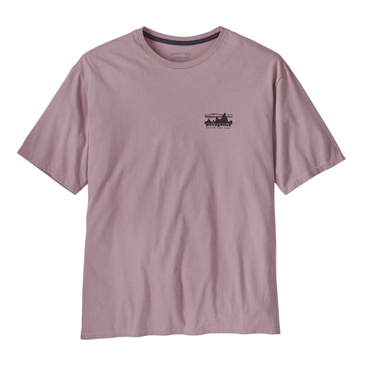 Patagonia Mens '73 Skyline Organic T-Shirt in Stormy Muave with small patagonia logo