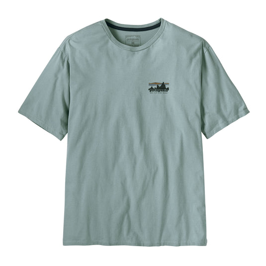 Patagonia Mens '73 Skyline Organic T-Shirt in Thermal Blue with small patagonia logo