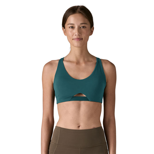 Patagonia Womens Maipo Low Impact Adjustable Bra in Cascade Green