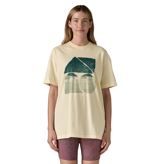 Patagonia W's Oversized Driftways Organic T-Shirt - undyed natural worn by model