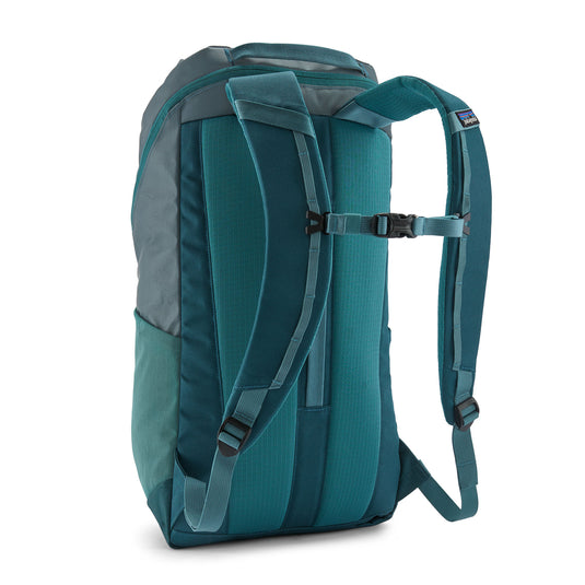 Patagonia Black Hole Pack 25L in Tidal Teal w/Luminous Pink rear view