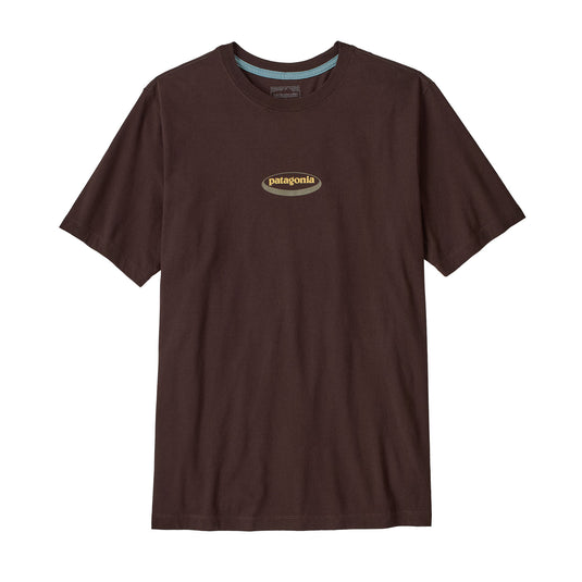 Patagonia Mens 95 Oval Logo T-shirt - Den Brown Heliotrop