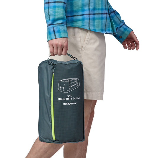 Patagonia Black Hole Duffel packed in stuff pocket