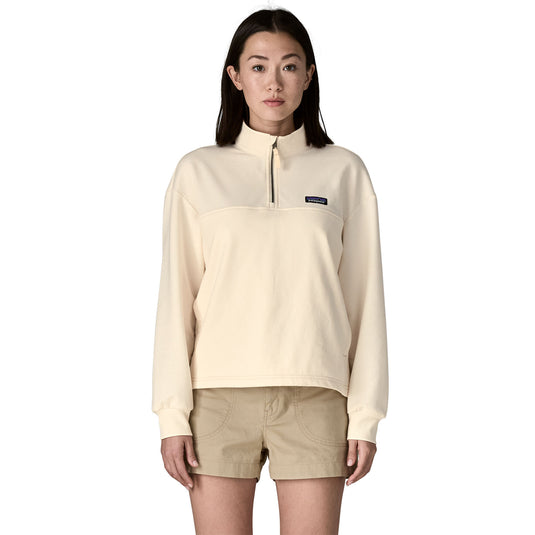 Patagonia Womens Ahnya Pullover in White worn by model