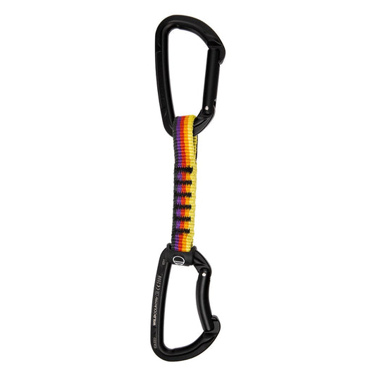 Wild Country Session Quickdraw - Single. Black clips with multicoloured dogbone.