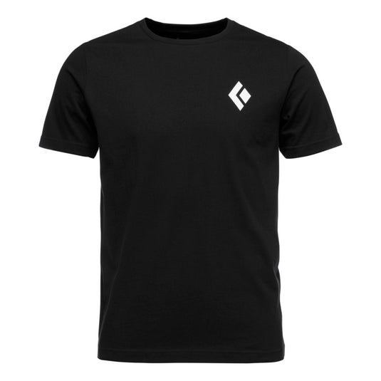 Men's Equipment For Alpinist T-Shirt in Black with BD logo in top left corner white