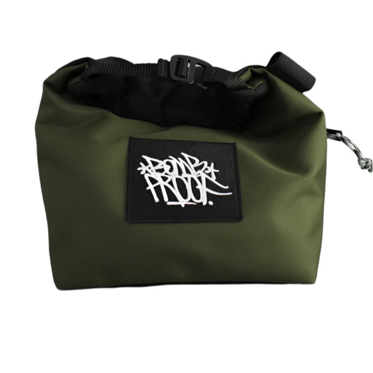 Bomb Proof Chalk Bucket in Green - rolled up