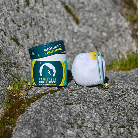 Midnight Lightning Refillable Chalk Sock outside