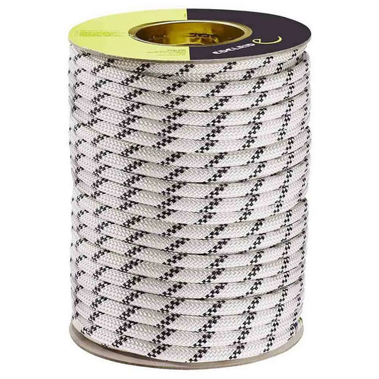 Edelrid Performance Static 10mm 50m snow - coiled around packaging