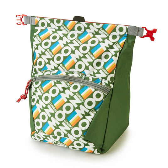 Moon Bouldering Chalk Bag in Retro Stripe Green