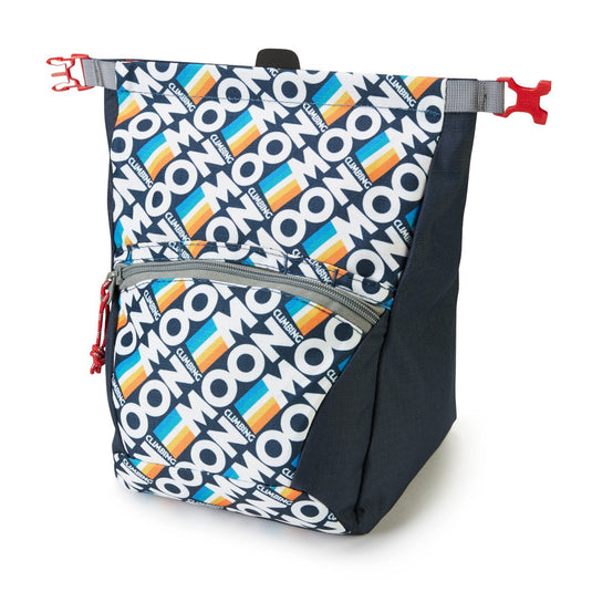 Moon Bouldering Chalk Bag in Retro Stripe Jet Indigo
