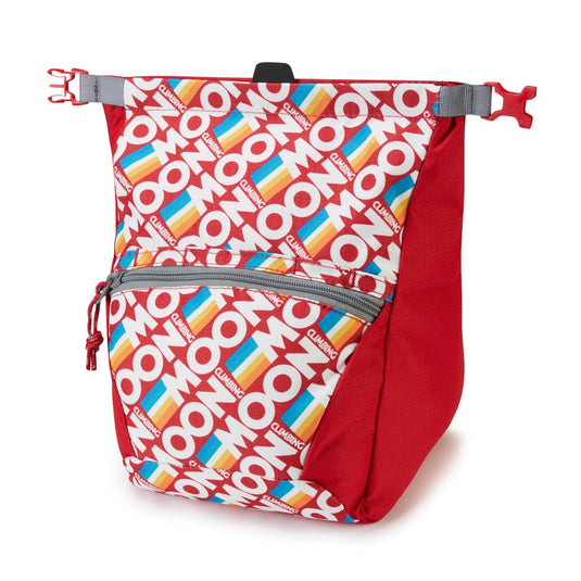 Moon Bouldering Chalk Bag in Retro Stripe True Red