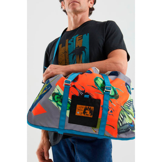 E9 Saccò P Rope Bag in Bugs design worn by model