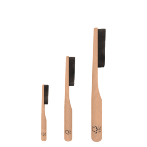 Climb Lab Brush of 3 sizes laid on side