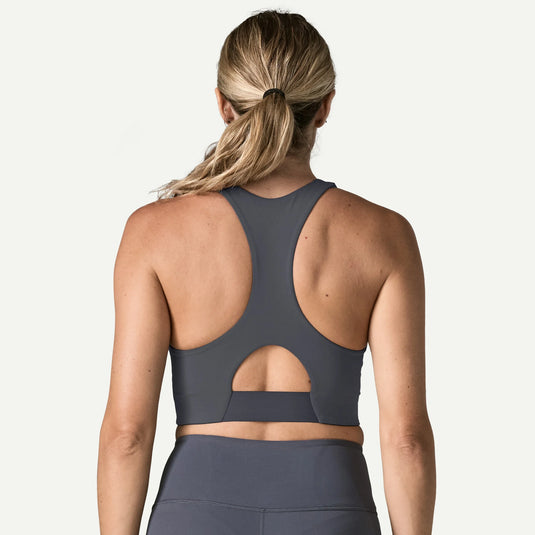 Patagonia Maipo Mid-Impact Bra - SMOLDER BLUE WORN BY MODEL 