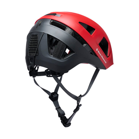 Black Diamond Capitan E Helmet in hyper red from rear