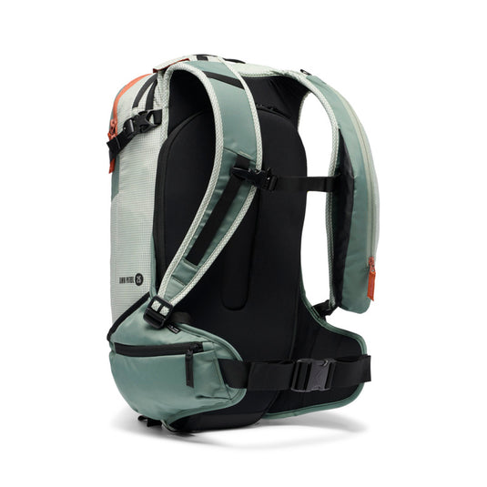 Black Diamond Dawn Patrol 25 Backpack in foam green from back 