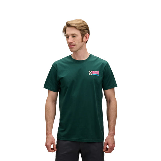 Black Diamond Mens Winter Ridge Short Sleeve Tee in Deep Woods