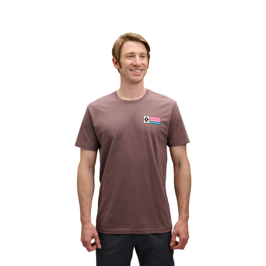 Black Diamond Mens Winter Ridge Short Sleeve Tee - Dark Mauve