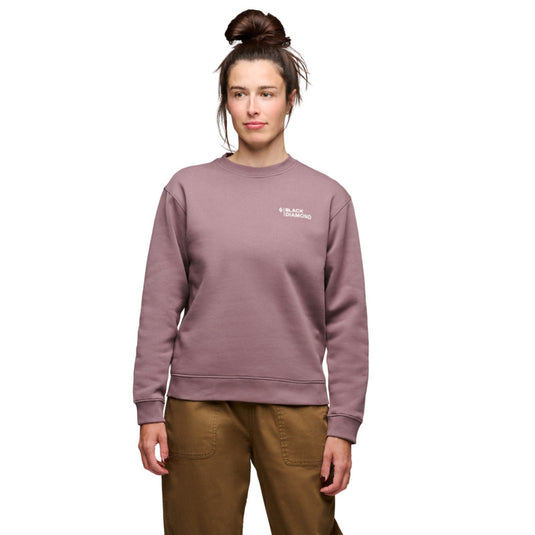 Black Diamond Womens Mini Stacked Crewneck - dark muave