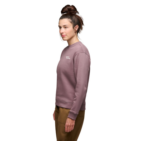 Black Diamond Womens Mini Stacked Crewneck - dark muave